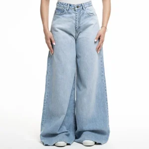 شلوار جین زنانه مدل CL3207 فول بگ Breeze of serenity