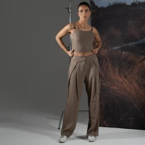 شلوار پارچه ای زنانه رزمری مدل CL3227 رگولار فیت Breeze of serenity