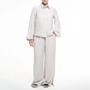 شلوار پارچه ای زنانه رزمری مدل CL3224 رگولارفیت Breeze of serenity