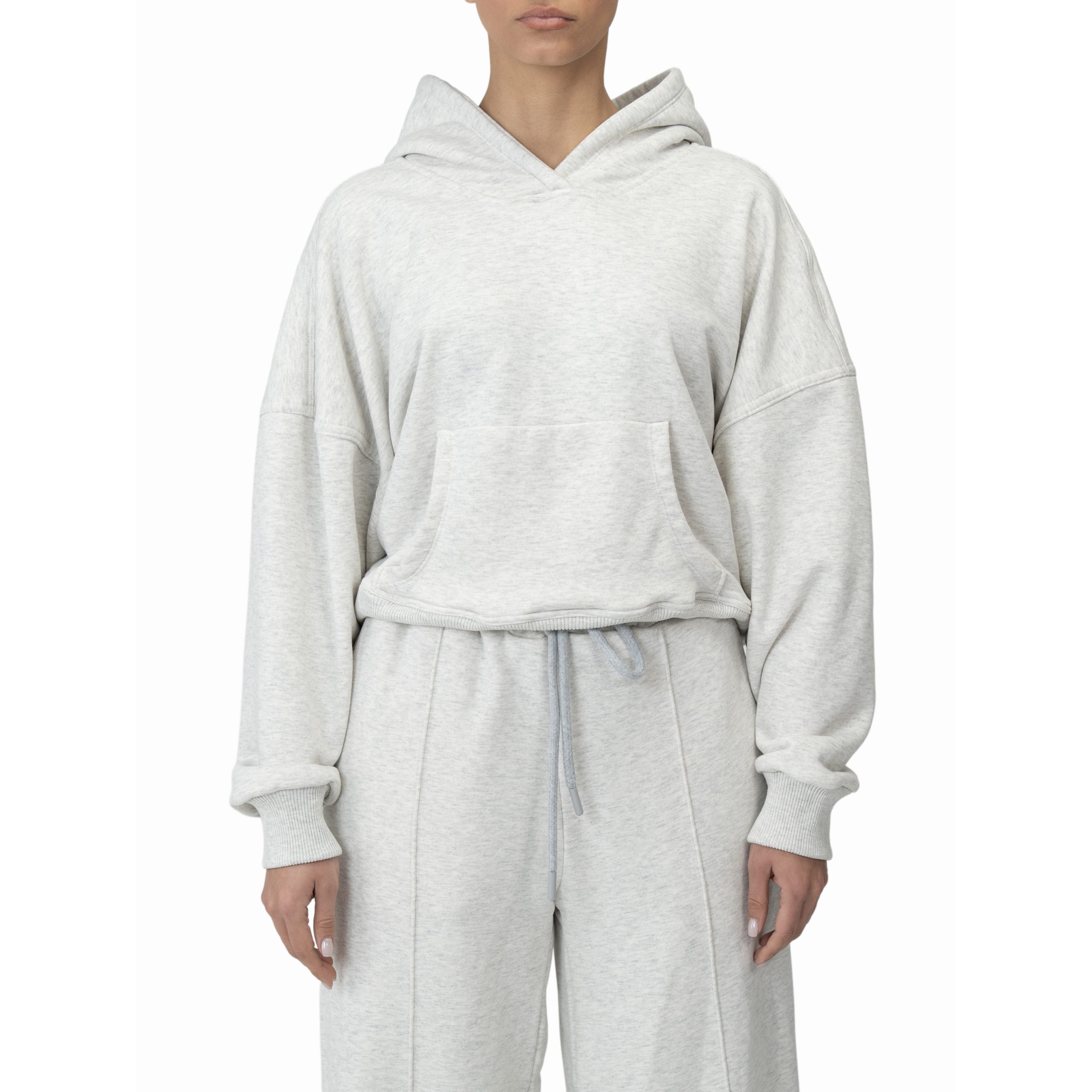 هودی زنانه طوسی روشن رزمری مدل CL3241